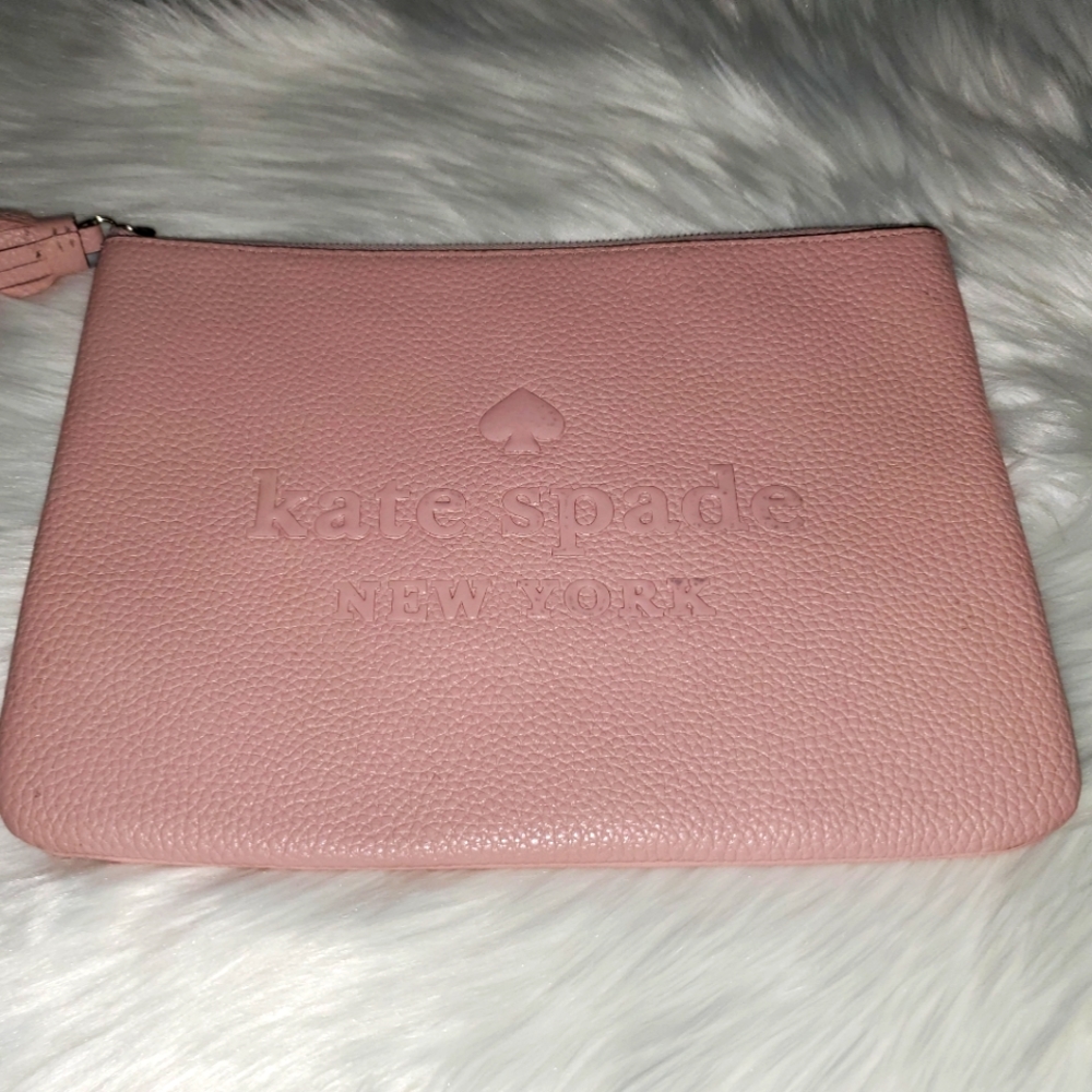 Kate Spade pink large tassel pouch
